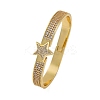 Rack Plating Brass Micro Pave Cubic Zirconia Hinged Bangles BJEW-H624-06A-G-4