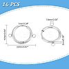 16Pcs Stainless Steel Hoop Earring Findings STAS-UN0037-46P-2