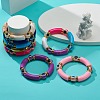 8Pcs 8 Color Acrylic Curved Tube & Plastic Evil Eye Beaded Stretch Bracelets Set BJEW-JB08963-2