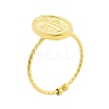 Real 18K Gold Plated 304 Stainless Steel Open Cuff Rings for Women RJEW-B061-02G-07-1