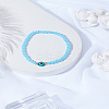 1Pc Lampwork Evil Eye & Glass Beaded Stretch Bracelets BJEW-LP0004-13B-3