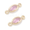 Brass Glass Connector Charms KK-C077-07G-02-1