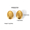 Fashion Oval 304 Stainless Steel Stud Earrings & Pendant Necklaces Sets for Women BL8928-1-6