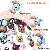 40Pcs 10 Styles Natural Wooden Beads WOOD-FS0001-35-2