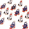 20Pcs 2 Style Zinc Alloy Enamel Pendants ENAM-LS0001-17G-5