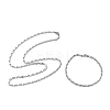 304 Stainless Steel Chain Necklaces & Bracelets Sets SJEW-D091-11P-4