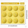 12 Sheets Self Adhesive Gold Foil Embossed Stickers DIY-WH0451-050-2