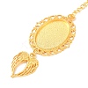 DIY Zinc Alloy Oval Pendant Decorations Making Kits AJEW-WH0314-889A-G-2