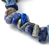 Natural Lapis Lazuli Chip Bead Stretch Bracelets for Children BJEW-JB06388-04-5
