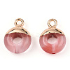Watermelon Stone Glass Flat Round/Donut Charms X-G-I347-05-2