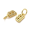 Brass Micro Pave Cubic Zirconia Pendants KK-M273-02G-B-2