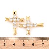 Brass Micro Pave Clear Cubic Zirconia Pendants KK-U017-09B-G-3