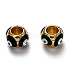 Brass European Enamel Beads LS-KK-B028-25G-B-1