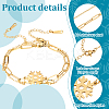 5 sets 5 styles 304 Stainless Steel Paperclip Chains & Cable Chain Bracelet Sets BJEW-PH0004-43-5