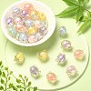 60Pcs 6 Colors UV Plating Rainbow Iridescent Acrylic Beads OACR-CJ0001-36-6