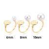 Flat Round Brass Cup Peg Ring Settings KK-N274-27G-4