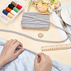 Polyester Braided Lace Trim Ribbon for Curtain Sofa Decoration OCOR-WH0105-013A-02-3