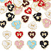 32Pcs 8 Style Rack Plating Alloy Enamel Pendants ENAM-PH0002-32-1
