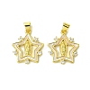 Real 18K Gold Plated Brass Micro Pave Cubic Zirconia Pendants KK-H472-14G-01-1