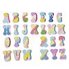 Letter A~Z Embroider Thread Cloth on/Sew On Patches PATC-K001-02-1