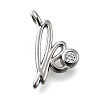 Brass Micro Pave Cubic Zirconia Pendants KK-B132-12P-K-1