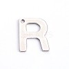 Tarnish Resistant 304 Stainless Steel Letter Charms X-STAS-O072-R-1