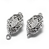 Anti-Tarnish Rhodium Plated 925 Sterling Silver Box Clasps STER-L057-010P-4