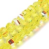 Transparent Electroplate Glass Beads Strands GLAA-Q099-C01-05-1-1