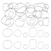 24Pcs 6 Styles Alloy Open Back Bezel Pendants FIND-TA0005-14-2