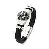 Braided Microfiber Leather Cord Bracelets BJEW-D304-19AS-01-2