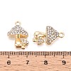 Rack Plating Alloy Rhinestone Pendants X1-PALLOY-T091-25A-G-3