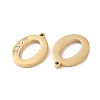 Real 14K Gold Plated 304 Stainless Steel Pendants STAS-L022-157G-O-2