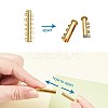 Brass Magnetic Slide Lock Clasps KK-TA0007-30G-7