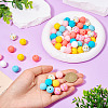 80Pcs 8 Colors Silicone Beads SIL-TA0002-37-6