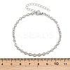 201 Stainless Steel Oval Link Chain Bracelets for Women BJEW-G767-01F-P-5