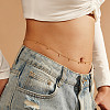 925 Sterling Silver Micro Pave Cubic Zirconia Charms Chain Belts AJEW-L098-001G-4