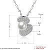 925 Sterling Silver Cubic Zirconia Pendant Necklaces NJEW-BB18739-3