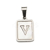 304 Stainless Steel Pave Natural White Shell Pendants STAS-S130-03P-V-1