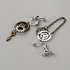 Gear Alloy Clip-on Earrings for Women EJEW-WH0033-47A-1