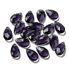 Faceted Teardrop Glass Pendants GLAA-O008-A02-1