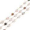 Natural Indian Agate Star and Pearl Beaded Chains CHS-I018-01G-01-1