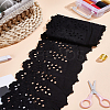 1Yard Cotton Embroidery Flower Wavy Edged Lace Ribbons OCOR-LP0003-33-1