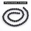 2 Strands Natural Black Onyx Beads Strands G-GO0001-15B-3