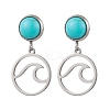 304 Stainless Steel Dangle Stud Earrings EJEW-JE06302-3