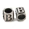 316 Surgical Stainless Steel with Rhinestone Large Hole Cube Beads STAS-Q326-08AS-03-2