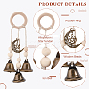 4Pcs 2 Styles Iron Bell Pendant Decoration HJEW-GO00088-5