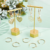 16Pcs Brass Ring Stud Earring Findings KK-BBC0011-99-4
