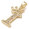 Rack Plating Brass Micro Pave Cubic Zirconia Pendants KK-D535-01I-RS-2