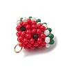Glass Seed Beaded Watermelon Pendants PALLOY-CJ00138-4