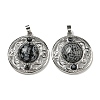 Natural Snowflake Obsidian Pendants G-Q158-03L-1